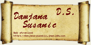Damjana Susanić vizit kartica